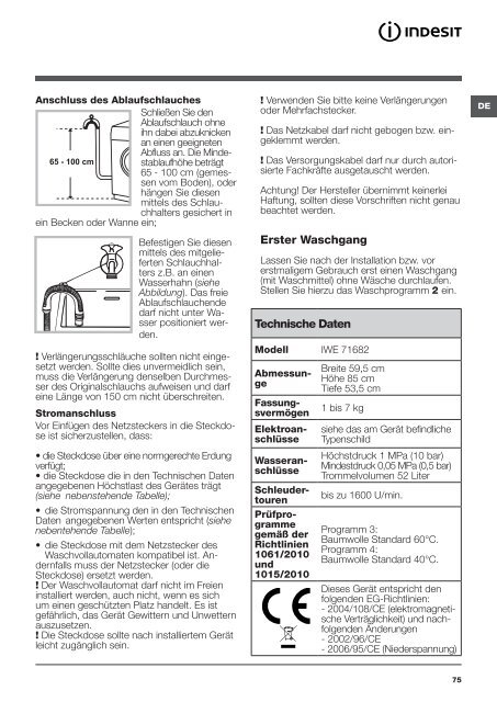 Gebruiksaanwijzing - Indesit