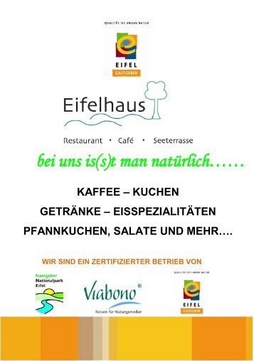 bei uns is(s)t man natürlich…… - Eifelhaus Einruhr