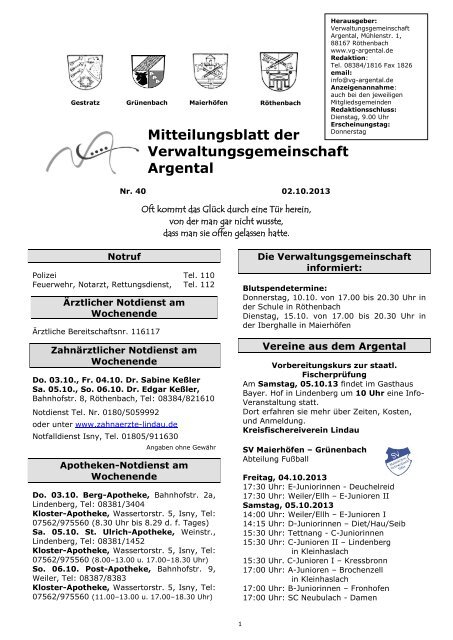 Mitteilungsblatt vom 02.10.2013.pdf - bei der ...