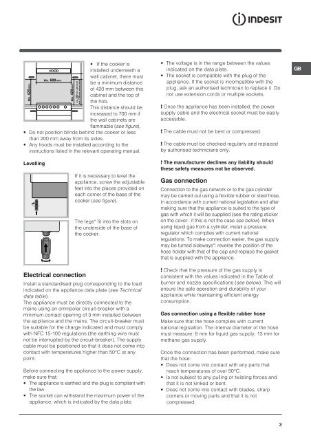 Operating Instructions - Indesit