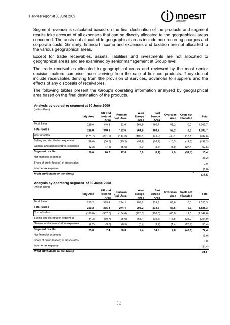 2009 1st Half Report - Indesit