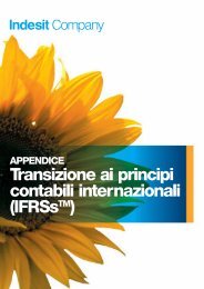 Appendice: transizione ai principi contabili internazionali ... - Indesit