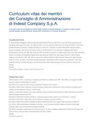 Curriculum vitae dei membri del Consiglio di ... - Indesit