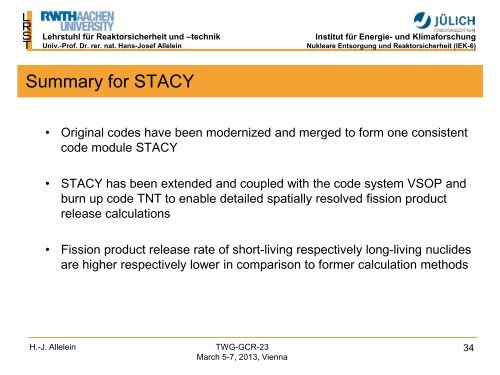 German Contribution to Item 2 of the Agenda “Status of ... - IAEA