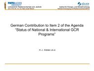 German Contribution to Item 2 of the Agenda “Status of ... - IAEA