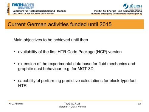 German Contribution to Item 2 of the Agenda “Status of ... - IAEA