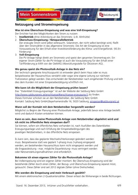 Infos Photovoltaik PDF | 174 KB - Salzburg AG