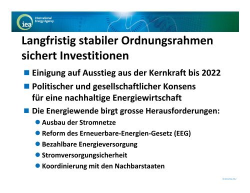 Energiepolitik der IEA-Länder In-depth Review 2013 Deutschland