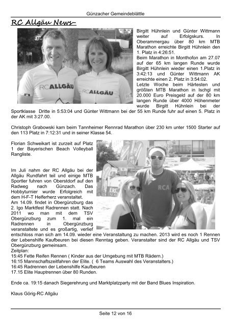 Ausgabe August 2013 - Günzach