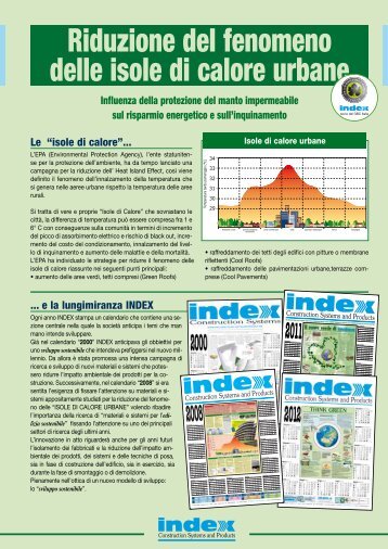 Riduzione del fenomeno delle isole di calore urbane - Index S.p.A.