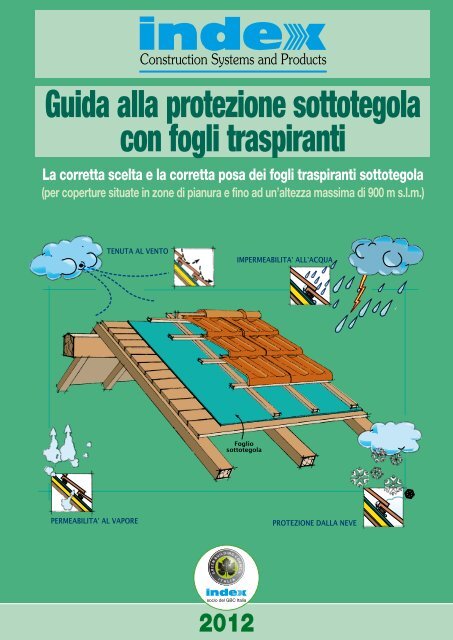 Guida alla protezione sottotegola con fogli traspiranti - Index S.p.A.