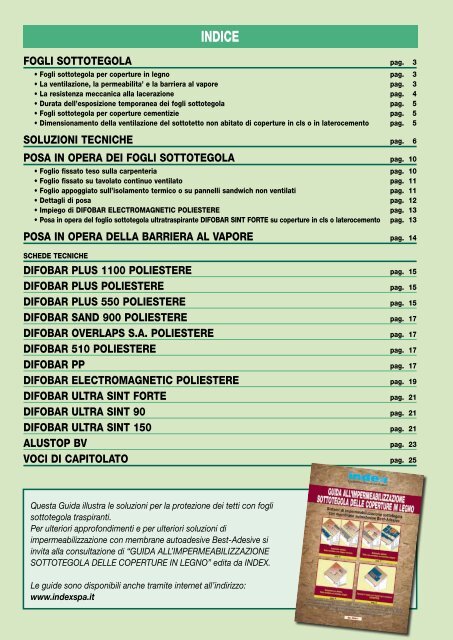 Guida alla protezione sottotegola con fogli traspiranti - Index S.p.A.