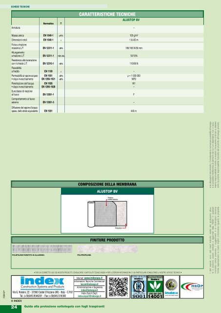 Guida alla protezione sottotegola con fogli traspiranti - Index S.p.A.