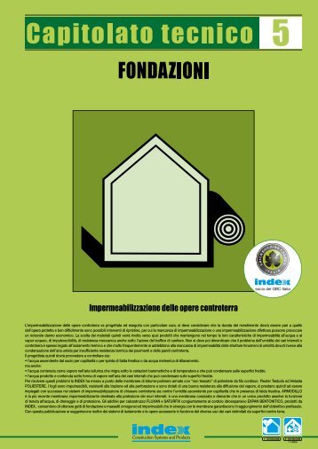 Impermeabilizzazione delle opere controterra - Index S.p.A.