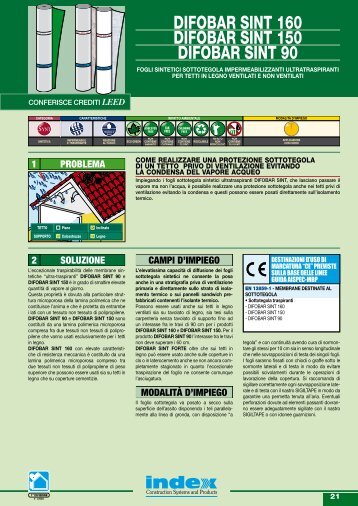 schede tecniche - Index S.p.A.