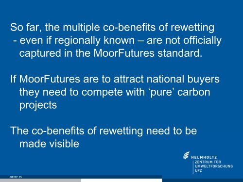 MoorFutures–Financing peatland rewetting in Mecklenburg-Western ...