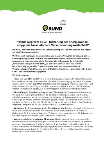 Hände weg vom EEG.pdf - BUND Landesverband Rheinland-Pfalz