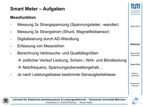 Smart Meter - EAL Lehrstuhl für Elektrische Antriebssysteme und ...