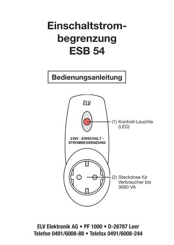 Bedienungsanleitung - ELV