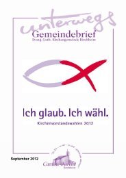 Gemeindeversammlung am Sonntag, 7. Oktober - Cantate-Kirche