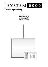 Bedienungsanleitung Alarmanlage System 6000 - Indexa