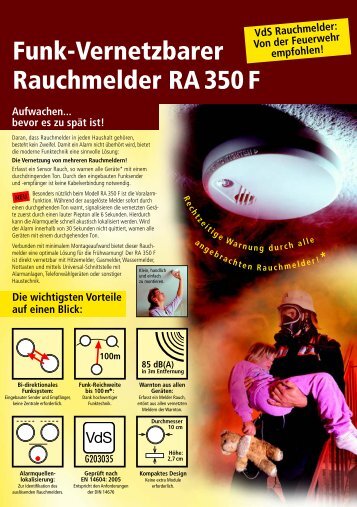 Funk-Vernetzbarer Rauchmelder RA 350 F - Indexa