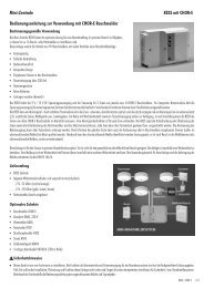 Mini-Zentrale Bedienungsanleitung zur Verwendung mit ... - Indexa