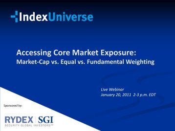 Download the Accessing Core Market Exposure Presentation