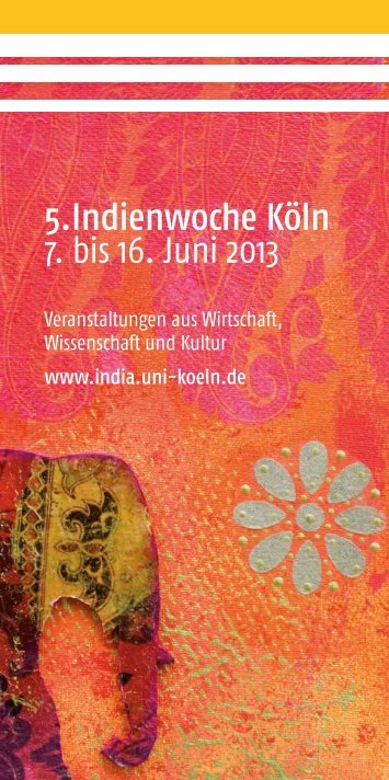 Indienwoche 2013 1 - Indien - UniversitÃ¤t zu KÃ¶ln