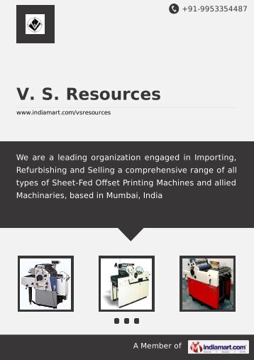 V. S. Resources, Vasai - Supplier & Manufacturer of ... - IndiaMART