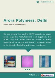 Arora Polymers, Delhi, Delhi - Manufacturer ... - IndiaMART