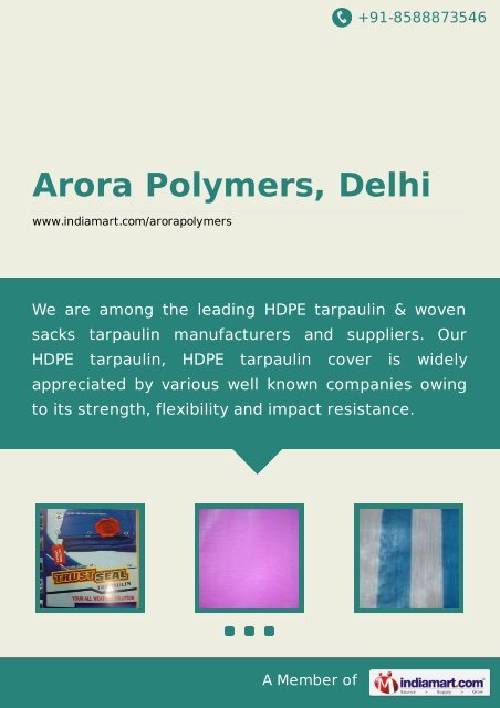 Arora Polymers, Delhi, Delhi - Manufacturer ... - IndiaMART