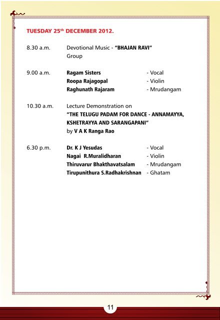 Schedule - Indian Heritage