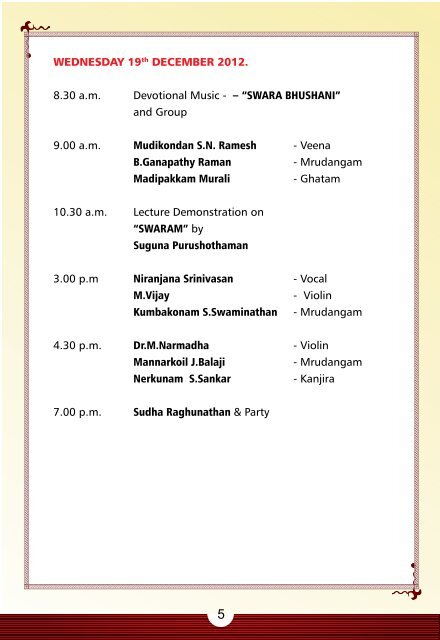 Schedule - Indian Heritage