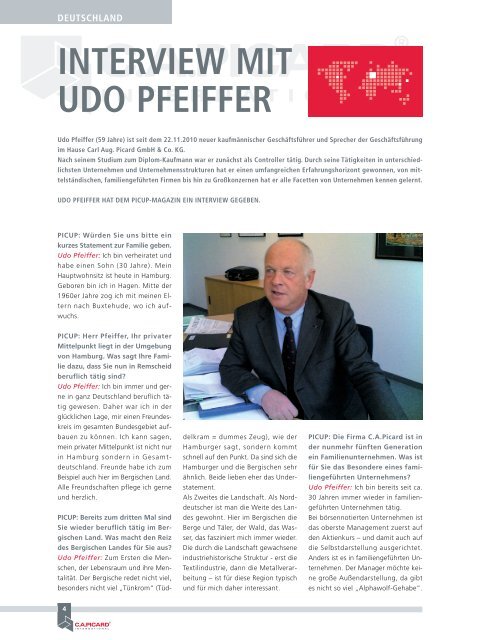 PIC UP Magazin 01/11 - C.a.picard Gmbh & Co. KG