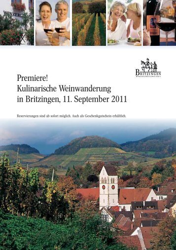 Kulinarische Weinwanderung in Britzingen, 11 ... - Regiotrends