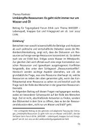 Umkämpfte Ressourcen: Es geht nicht immer nur um Wasser und Öl