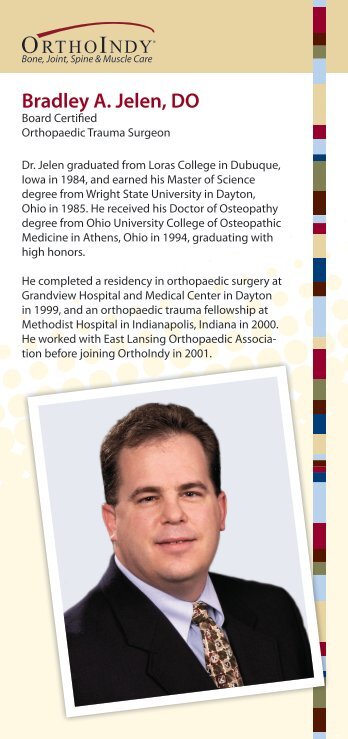 Bradley A. Jelen, DO - Indiana Orthopaedic Hospital