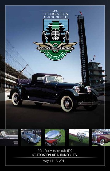 CELEBRATION OF AUTOMOBILES May 14-15, 2011 - Indianapolis ...