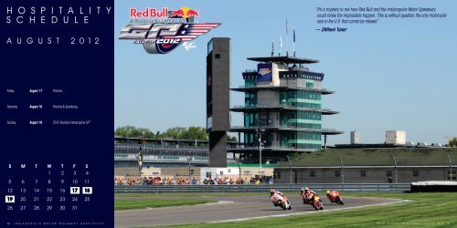 Download Hospitality Brochure - Indianapolis Motor Speedway