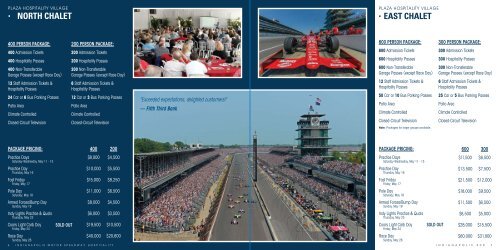 2013 corporate hospitality and suite information - Indianapolis Motor ...