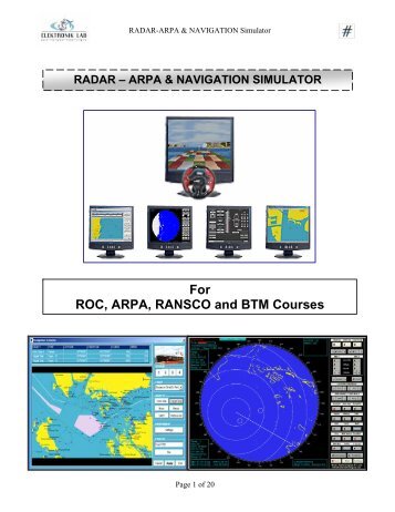 RADAR-ARPA & NAVIGATION Simulator - Indian Maritime College