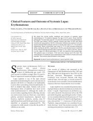 Clinical Features and Outcome of Systemic Lupus ... - medIND