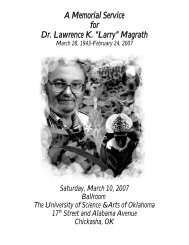 A Memorial Service for Dr. Lawrence K. “Larry” Magrath