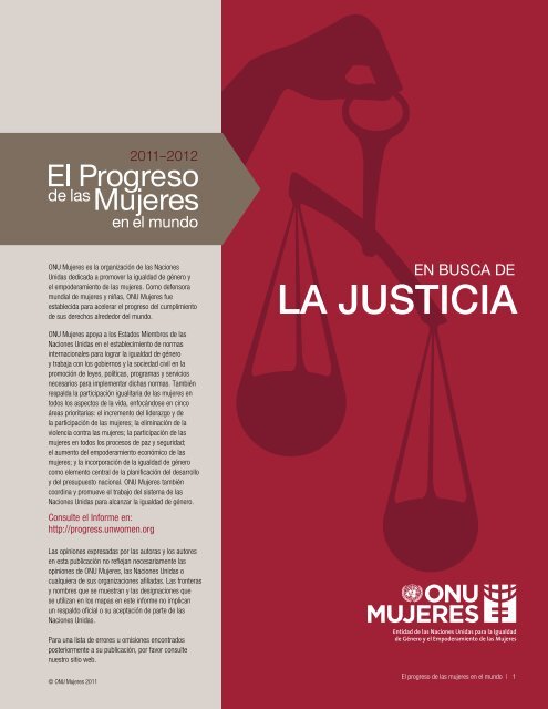 En busca de la justicia - Progress of the World's Women