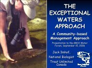 THE EXCEPTIONAL WATERS APPROACH