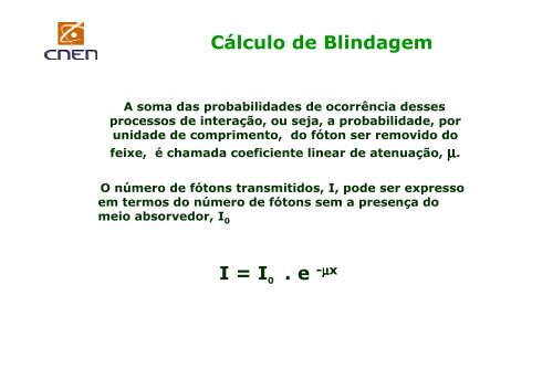 CÃLCULO DE BLINDAGEM - ILEA