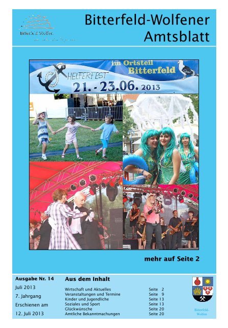 Amtsblatt 14-13 erschienen am 12.07.2013.pdf - Stadt Bitterfeld ...