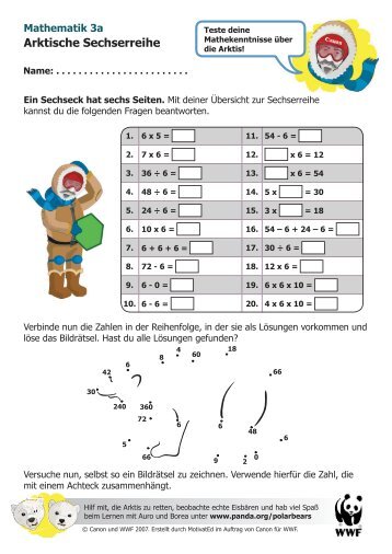 Mathematik 3a Arktische Sechserreihe