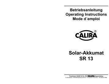 Solar-Akkumat SR 13 - Calira